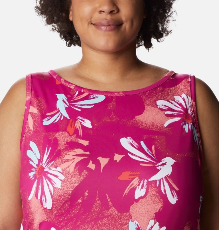Women's Columbia Chill River Printed Dress Flower | Plus Size CA-A0146